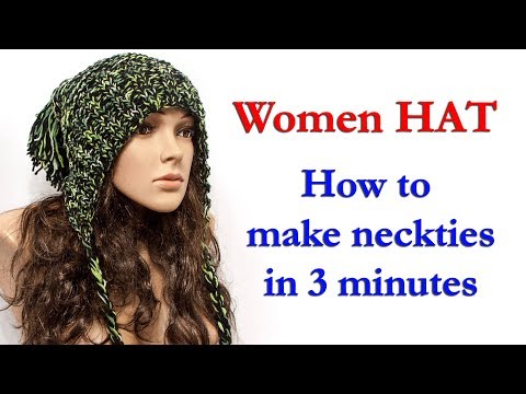 Видео: DIY - HOW TO ADD TIES TO A HAT - Как завязки галстуки для шапки за 3 минуты