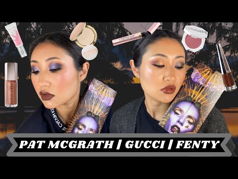 Видео: ВСЕ ЛИЦО ПЕРВЫХ ВПЕЧАТЛЕНИЙ | PAT MCGRATH MIDNIGHT SUN | блеск помада румяна FENTY | пудра GUCCI