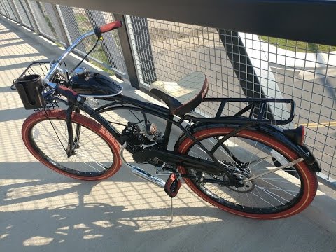 Видео: Тяжелый моторизованный велосипед "luxury edition" *RIDE* nel lusso 26" 66/80 куб. см. *ПРОДАН*