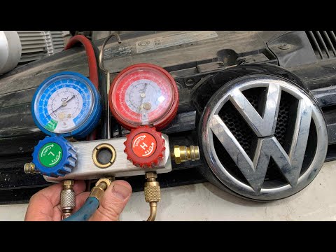 Видео: Трубка кондиционера Фольксваген Гольф. Устраняем утечку фреона! Виноват в утечке фреона датчик!