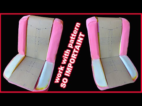Видео: При изготовлении чехла на сиденье по индивидуальному заказу очень важно сделать выкройку.