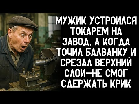 Видео: Мужик устроился токарем на завод, а когда точил деталь и срезал верхний слой не смог сдержать крик