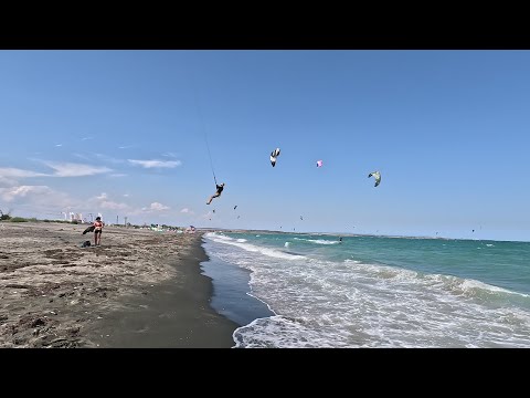 Видео: Кайтсёрфинг, г.Бургас, Болгария / Burgas, Bulgaria