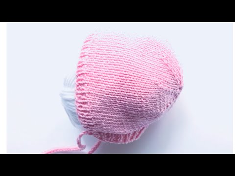 Видео: Вяжем чепчик для новорожденного, вязаную шапочку или детскую шапочку / Вязание для малышей