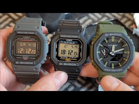 Видео: Отзыв о Casio G-Shock G-5600UE | Распаковка GA-2110SU и DW-5610SU