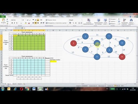Видео: Решение задачи о кратчайшем пути Поиском решений (ориентированный граф)