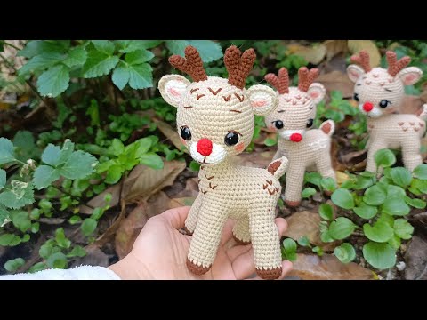 Видео: Вязаный оленëнок крючком|Подробный мастер-класс оленëнка|Амигуруми крючком#tutorial  #мастеркласс