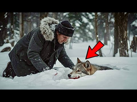 Видео: ОН НАШЕЁЛ ВОЛКА В СНЕГУ... НО ЧТО БЫЛО ДАЛЬШЕ ШОКИРОВАЛО!!