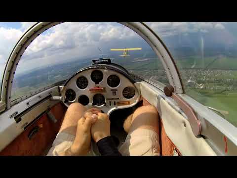 Видео: Первый мой полёт на планере с очень активным пассажиром :)