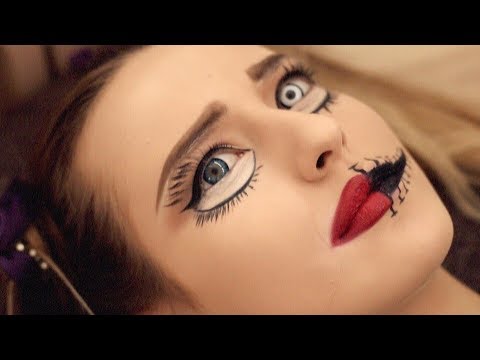 Видео: Макияж Куклы На Хэллоуин 👻
