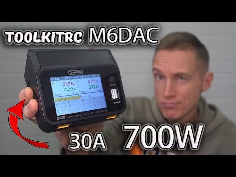 Видео: Идеальная зарядка выглядит так?... ToolkitRC M6DAC, 2 порта, 30А, 700W и встроенный блок питания.