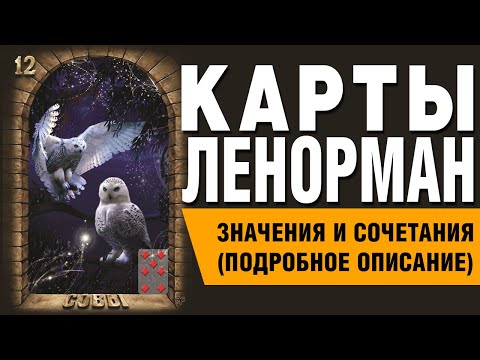 Видео: Карты Ленорман. Карта Совы/Птицы (12). Значения и сочетания карт.