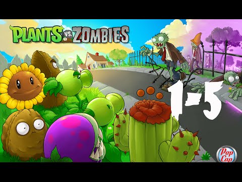 Видео: Plants vs Zombies #1-5 - Лопата (Прохождение)