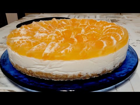 Видео: Творожно-мандариновый чизкейк(без выпечки) на праздничный стол...