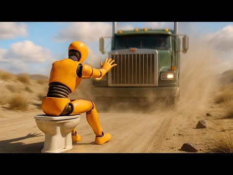 Видео: Злой водитель грузовика против тупых воров — BeamNG Drive
