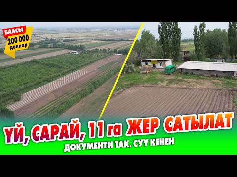 Видео: 11 гектар ЖЕР, ҮЙ, САРАЙ сатылат ~ Суу, свет бар. Картошка, Дарбыз , коон , эгилген Документи так