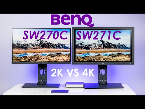 Видео: BenQ SW270C против SW271C | Сравнение дисплеев с аппаратной калибровкой 2K и 4K!
