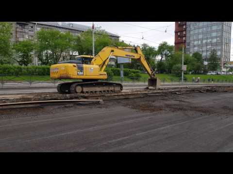 Видео: Пермь Северная дамба Демонтаж трамвайных рельсов