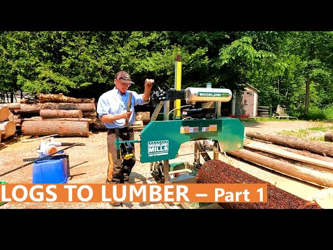Видео: 97 — Мой процесс распиловки брёвен — Часть 1 | Лесопилка Woodland Mills