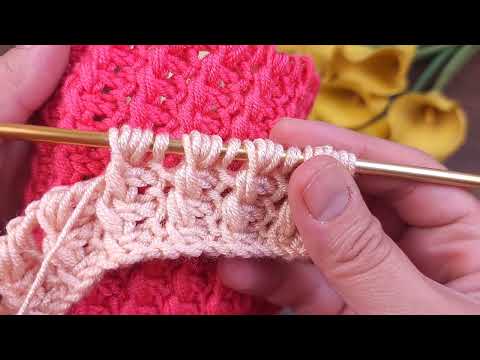 Видео: Ух ты! Суперпростая модель тунисского вязаного крючком детского одеяла с наполнителем, онлайн-уро...
