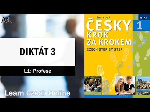 Видео: Чешский шаг за шагом 1 - Урок 1 – ДИКТАНТ 3: Профессии