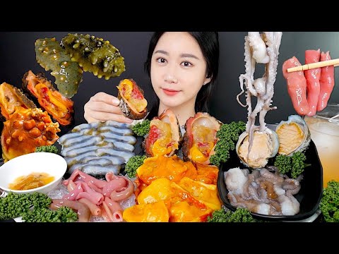 Видео: МУКБАНГ Морской Огурец, Морской Ананас, Сырой Осьминог, Ложка Червь🥳 | MUKBANG | АСМР | EATING SHOW