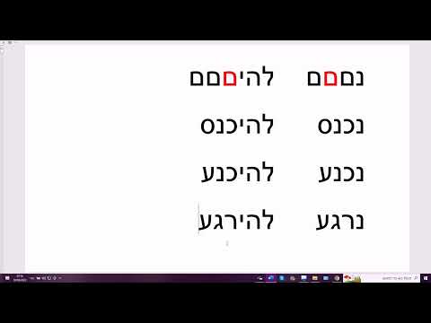 Видео: 1465. Неопределённая форма глаголов НИФЪАЛЬ, последняя буква корня АИН или ХЕТ