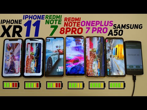 Видео: КТО ДОЛЬШЕ ПРОДЕРЖИТСЯ? REDMI NOTE 8 PRO, IPHONE 11, АЙФОН XR,REDMI NOTE 7,ONEPLUS 7 PRO,SAMSUNG A50