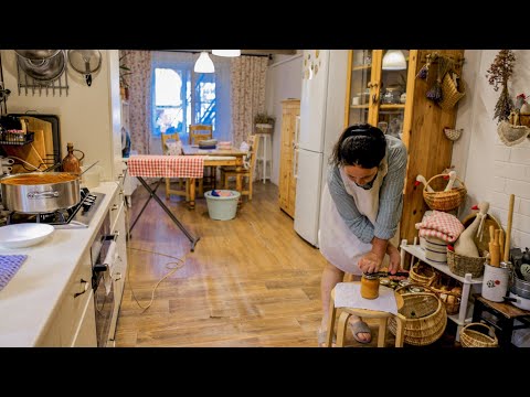 Видео: Простая деревенская жизнь:  Консервация овощей на зиму. Заказали новую деревянную кухню