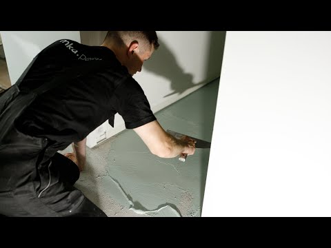 Видео: Бетонный пол Микроцемент, Микробетон. Мастер-класс по нанесению