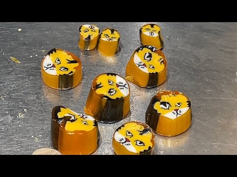 Видео: [Кинтаро Амэ] Как сделать тигровую конфету из «Папабаббл»