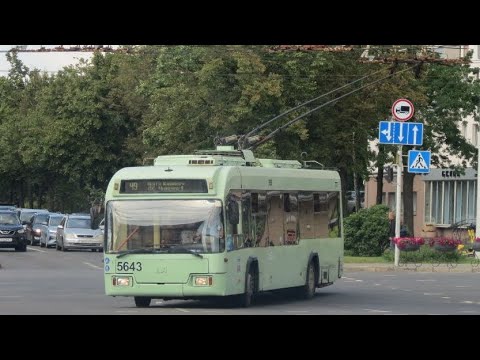 Видео: Тралейбус Мінска АКСМ-321, парк. №5643, маршрут №49 (09.07.2025)