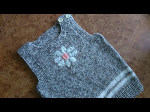 Видео: Детский вязаный жилет на 1,5 - 2 года.
