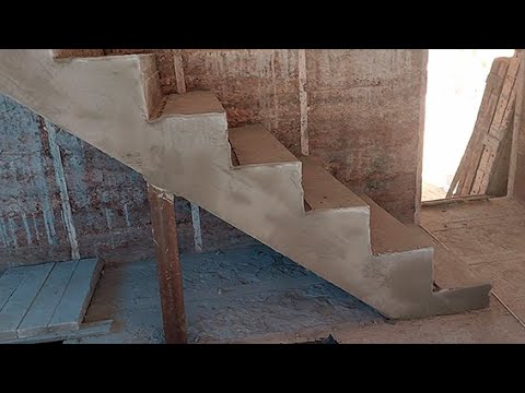 Видео: Монолитная лестница из арболита.