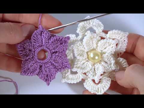 Видео: Всегда цветёт/Нежный и Волшебный ЦВЕТОК крючком/Авторская разработка крючком