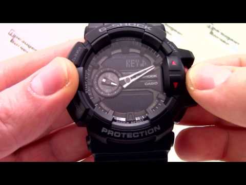 Видео: Часы Casio G-SHOCK GA-400-1B [GA-400-1BER] - Инструкция, как настроить от PresidentWatches.Ru