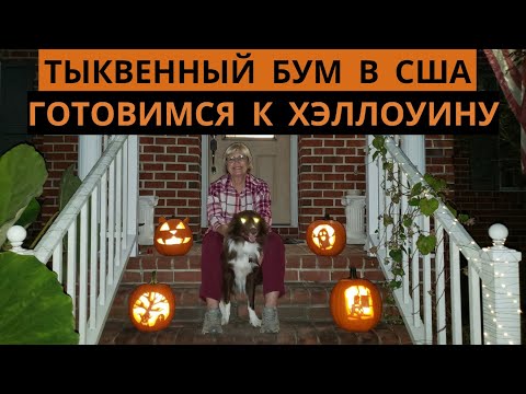 Видео: Тыквенный бум в США. Готовимся   к  Хеллоуину. Семейные американские традиции Светильники и декор.