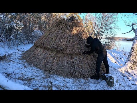 Видео: БУДУЮ ВІГВАМ. 7 днів живу у лісі біля озера, рибалю, будую.