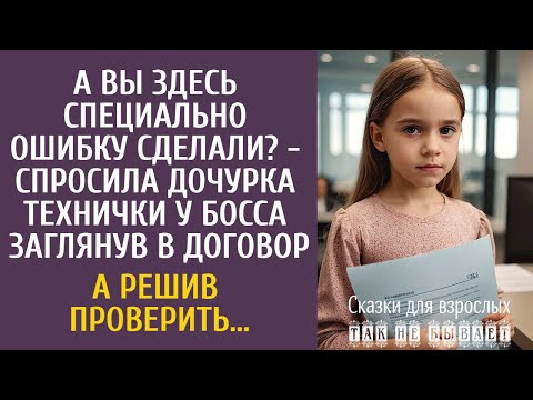 Видео: А Вы здесь специально ошибку сделали? - спросила дочурка технички у босса заглянув в договор…
