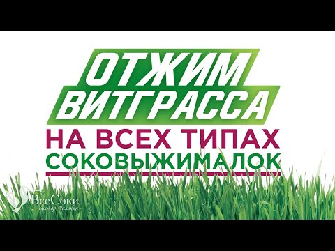 Видео: Отжим витграсса на всех типах шнековых соковыжималок