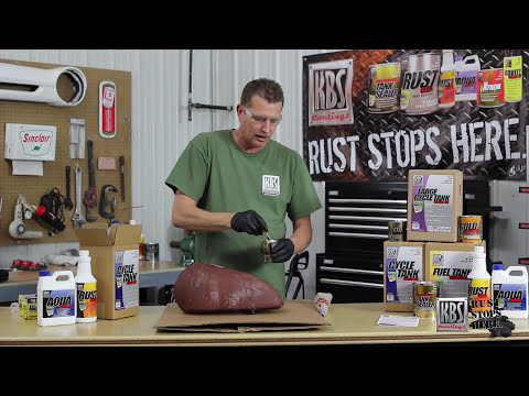 Видео: Герметизация бензобака мотоцикла с помощью комплекта KBS Cycle Tank Sealer Kit