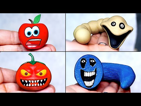 Видео: [Roblox] Создание скульптур из психо-яблока «Голодный червь» и «Голодная змея» в режиме покадрово...