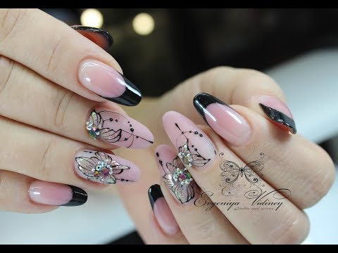Видео: Классический миндаль коррекция/Черный перманент/Минимализм
