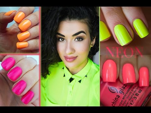 Видео: ✪ НЕОН ✪ Любимые Летние Лаки для Ногтей ♡ 2015