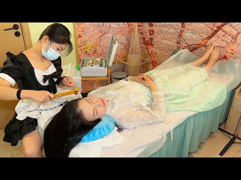 Видео: ASMR-горничная чистит уши корейской красавице, чтобы помочь ей уснуть