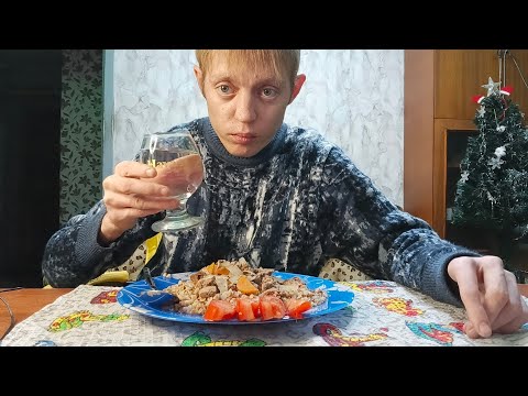 Видео: Мукбанг// Гречка С Куриной Печенью И Сердцем