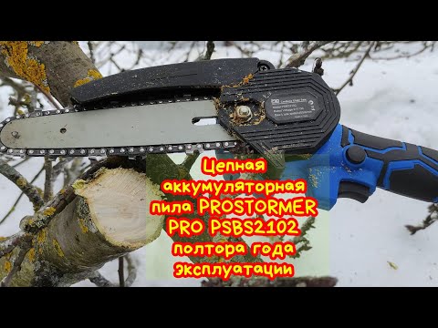 Видео: Цепная аккумуляторная пила PROSTORMER PRO PSBS2102 полтора года эксплуатации