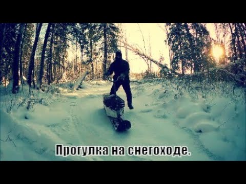 Видео: Испытание  Мини снегохода по лесу.