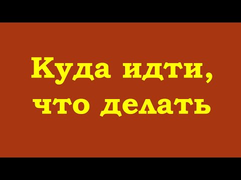 Видео: Куда идти, что делать?