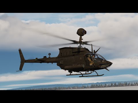 Видео: DCS OH-58D Kiowa Warrior. Запуск и взлет в DCS World.